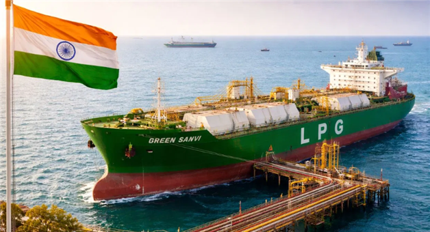Khabar Odisha:india-lpg-tanker-green-sanvi-reaches-safely-via-hormuz