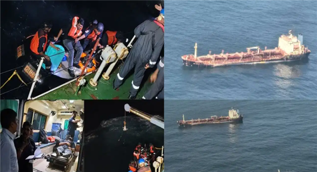 Khabar Odisha:indian-coast-guard-saves-chemical-tanker-mt-seagull-9-paradeep-coast-odisha