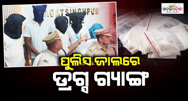 Khabar Odisha:jagatsinghpur-drug-racket-busted-₹4155-lakh-brown-sugar-seized