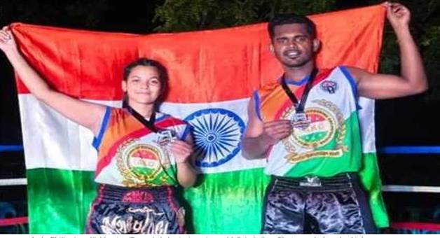 Khabar Odisha:laxmipriya-wins-gold-sairaj-silver-indo-philippines-kickboxing-open