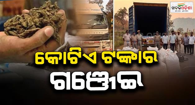 Khabar Odisha:malkangiri-police-seize-ganja-worth-over-rs-1-crore-arrest-two