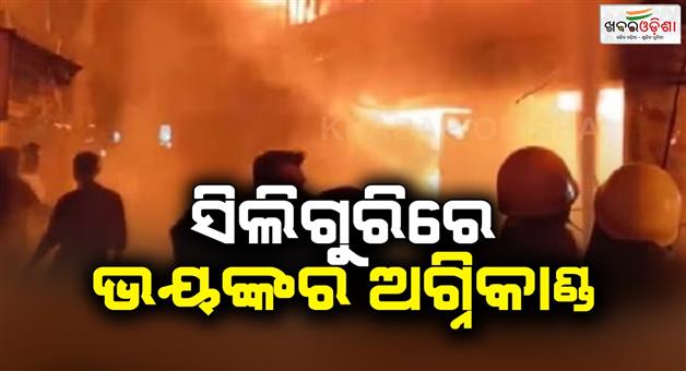 Khabar Odisha:massive-fire-breaks-out-in-naxalbari-siliguri