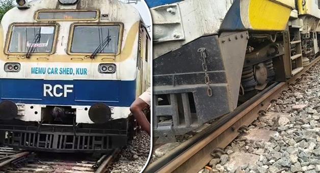 Khabar Odisha:memu-train-derails-near-puri-station-no-casualties-reported