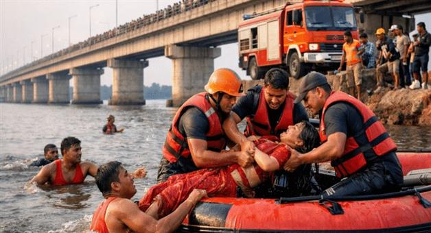 Khabar Odisha:newlywed-woman-jumps-into-mahanadi-from-sonepur-bridge