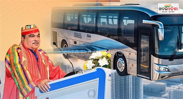 Khabar Odisha:nitin-gadkari-pitches-elevated-double-decker-bus-system-to-unclog-dehraduns-traffic