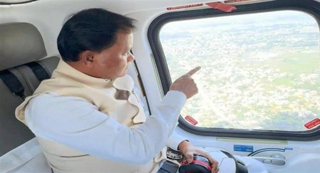 Khabar Odisha:odisha-cm-mohan-majhi-aerial-survey-flood-affected-southern-odisha