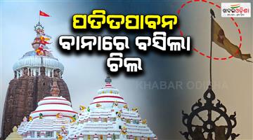 Khabar Odisha:peaople-saw-eagle-on-nilachakra-at-shree-mandir
