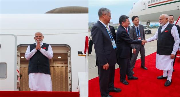 Khabar Odisha:pm-modi-reaches-in-chin