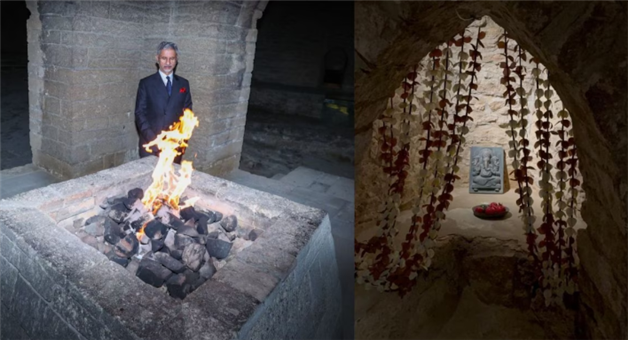 Khabar Odisha:s-jaishankar-visits-historic-ateshgah-fire-temple-azerbaijan