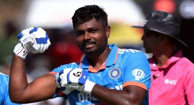 Khabar Odisha:sanju-samson-hit-110-meters-six