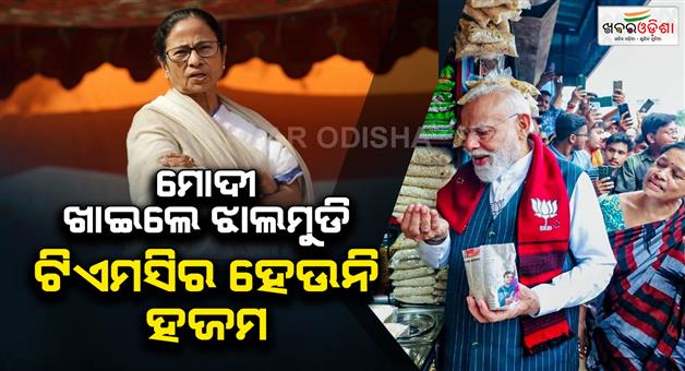 Khabar Odisha:tmc-brings-allegation-over-pm-modi-jhalmuri