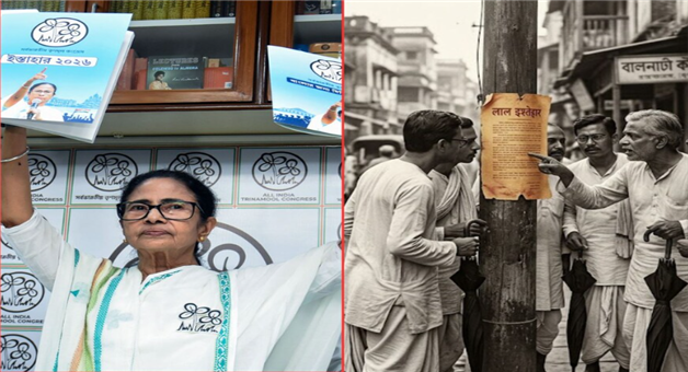 Khabar Odisha:west-bengal-politics-tmc-manifesto-istehar-row-red-manifesto-history